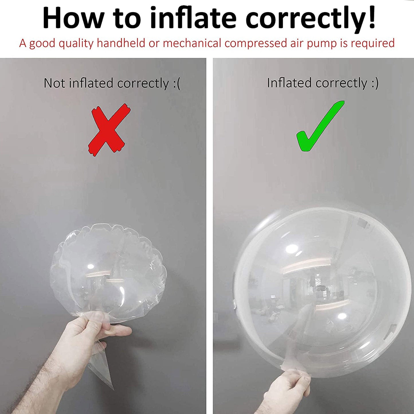 Clear 22 inch bobo balloons 50pc