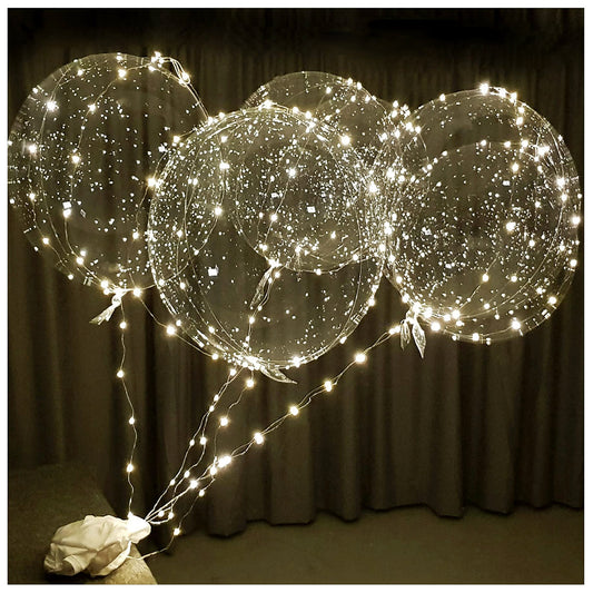 LED light up balloons warm white size large 12pc