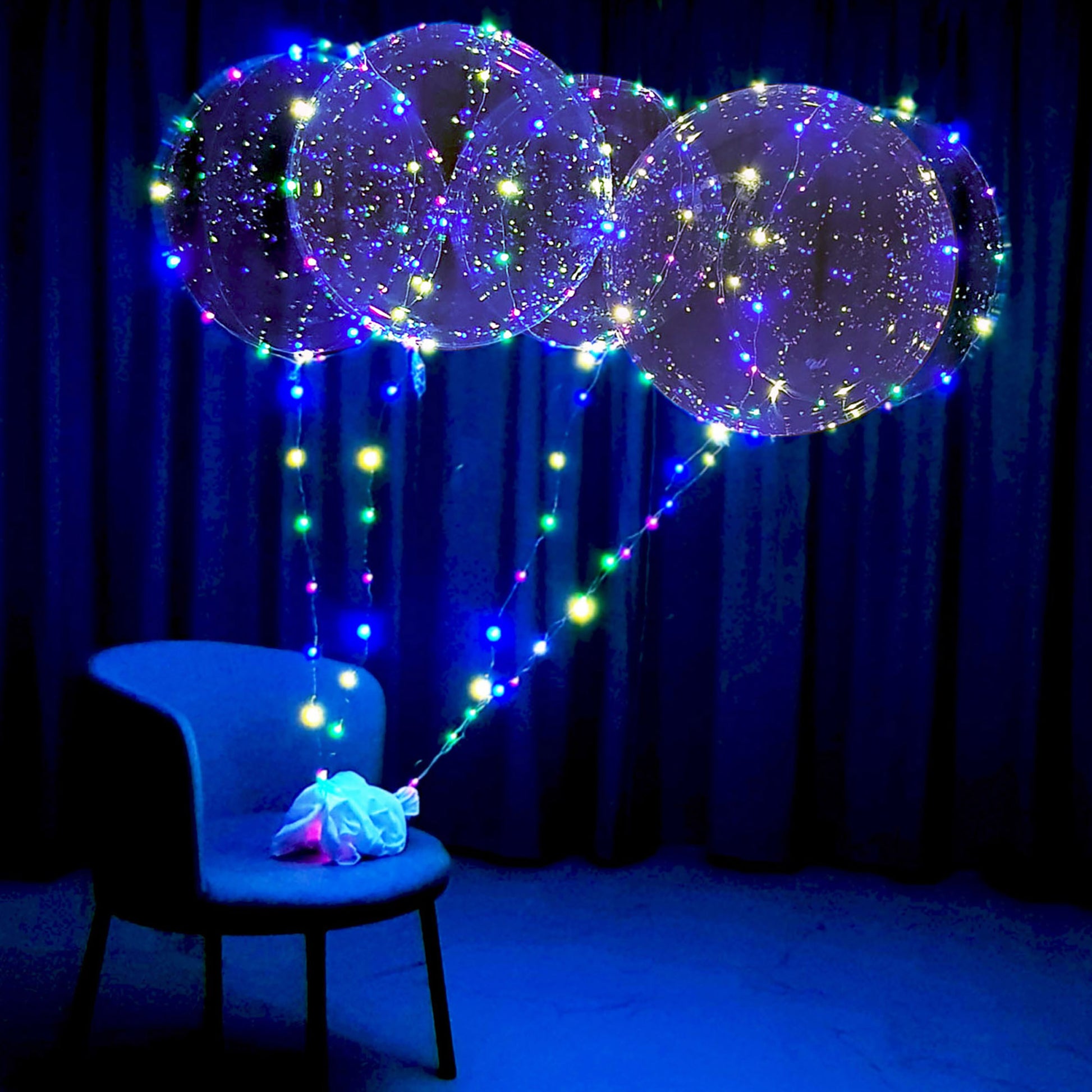 led balloons medium size multi-color 6pc with batteries – lightsfever