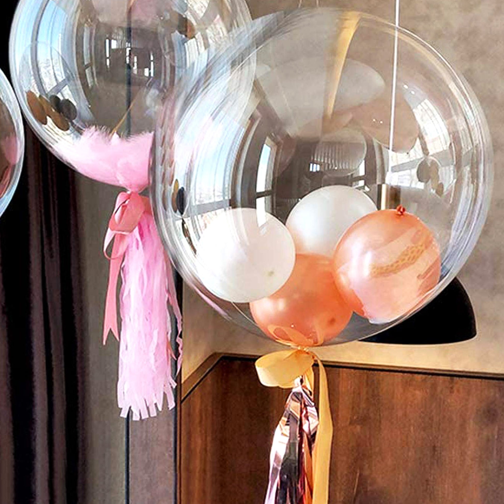 Clear medium size bobo balloons 50pc – lightsfever